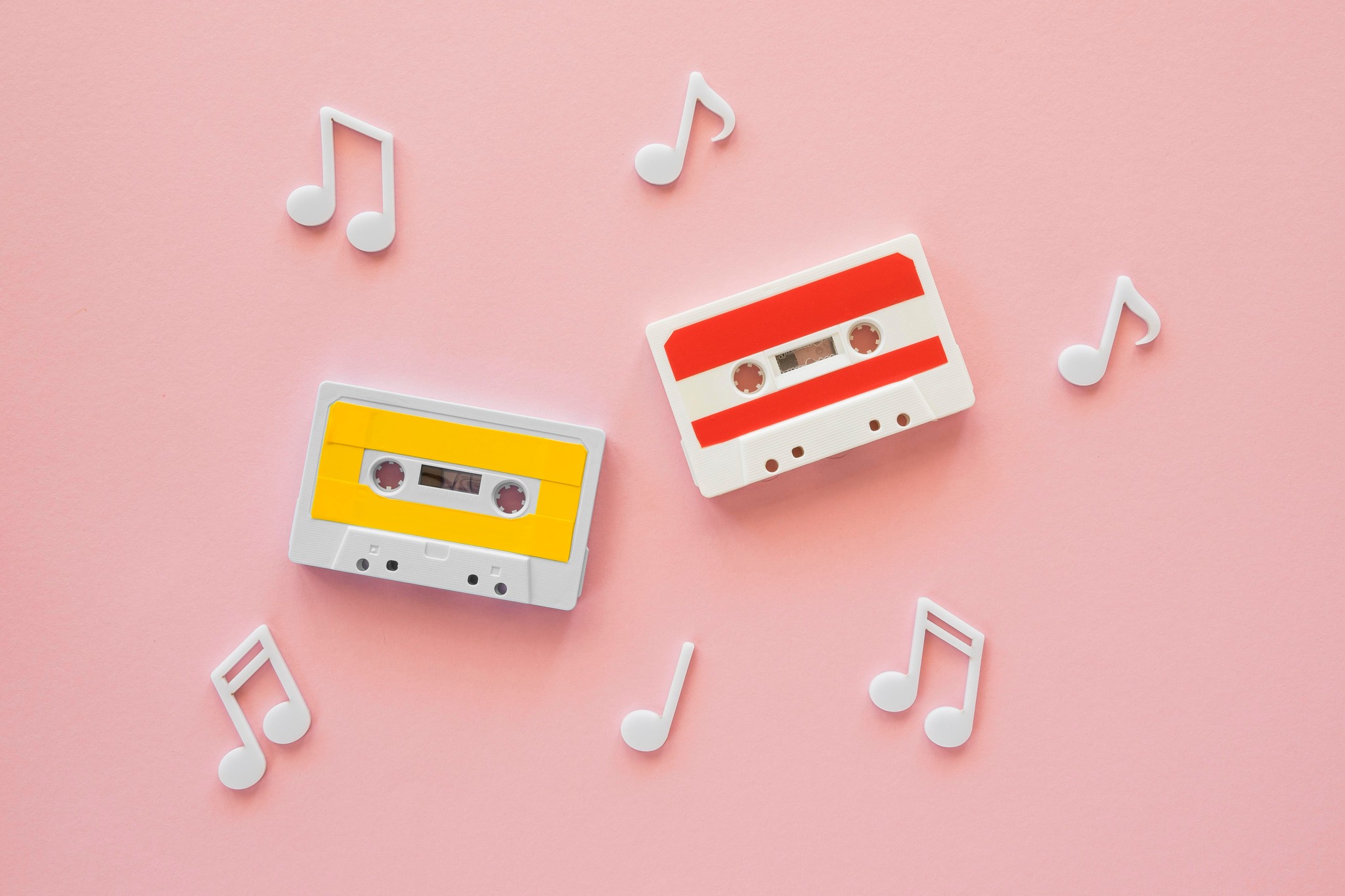 cassette et note de musique