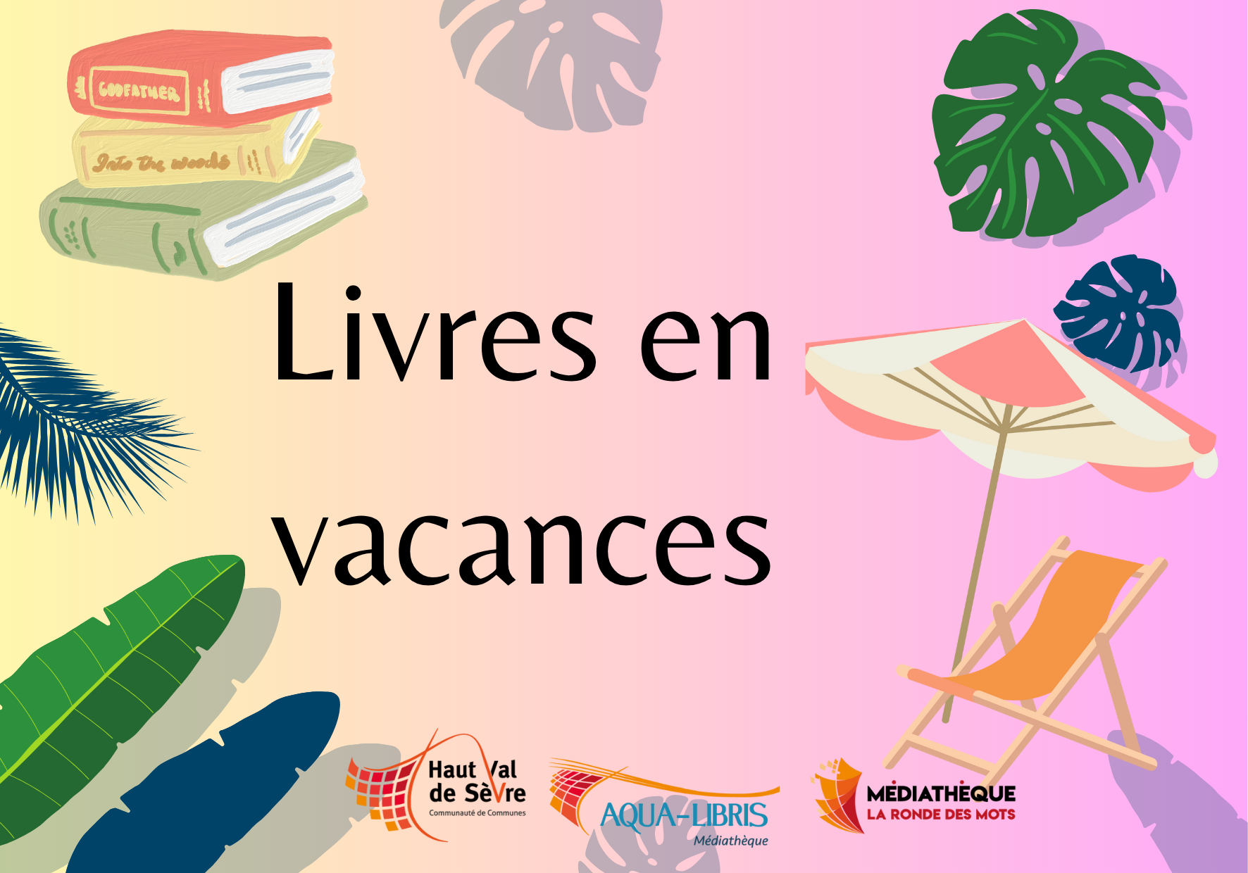 affiche livres en vacances