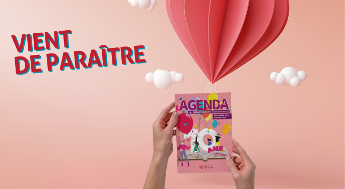 le programme d'animation est accroché à un ballon
