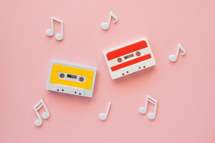 cassette et note de musique